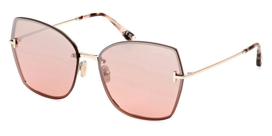 Tom Ford Women Sunglasses FT1107 Nickie-02 28U 62 - Shiny Rose Gold 62mm