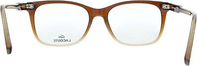 Lacoste L2870 210 Brown Gradient Modified Rectangle Eyeglasses for women's 54mm