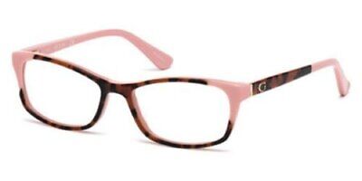 NEW Guess GU 2616-074 Pink Havana Eyeglasses 53mm