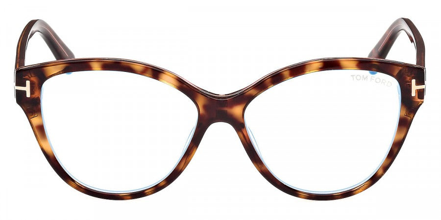 Tom Ford Women Eyeglasses FT5954-B 056 54 - Colored Havana 54mm