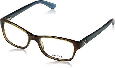Guess GU2591 Eyeglass Frames - Dark Havana Frame, 53 mm Lens Diameter...