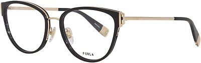 Furla Eyeglasses Women's VFU444 0700 Black 54-17-135mm