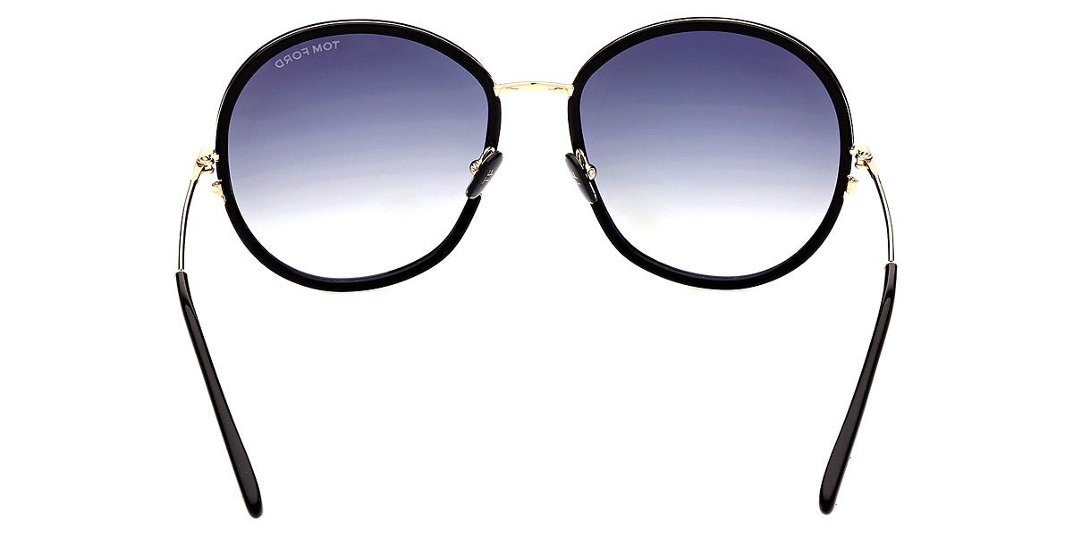 Tom Ford Gradient Smoke Round Ladies Sunglasses FT0946 01B 58mm