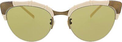 Gucci sunglasses (GG-0661-S 003) White - Dark Gold - Green lenses