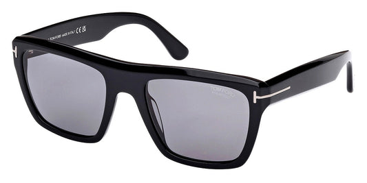 Tom Ford Mens Sunglasses FT1077-N Alberto 01D 55 - Shiny Black 55mm