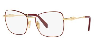 Prada Women's PR-53ZV-12F1O1 Fashion 54mm Red and Gold 54mm