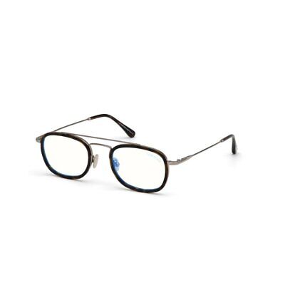 New Tom Ford 5677-B 052 Tortoise Gunmetal Blue 50mm