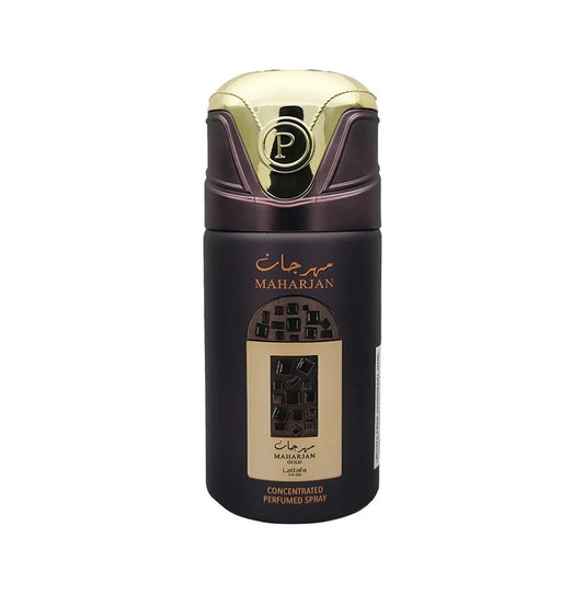 Lattafa Maharjan Gold Concentrated Perfumed Deodorant Spray, 6.6 Ounce (Unisex)
