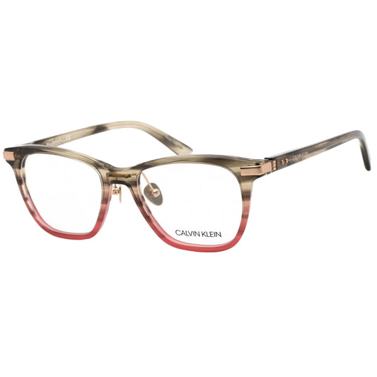 Calvin Klein CK20505 274 Women's Taupe/Pink Horn Square Eyeglasses