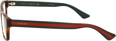 Gucci Mens Square/Rectangle Havana Green Transparent Fashion Designer Eyewear...
