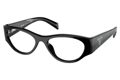 NEW Prada 06ZVF Eyeglasses 1AB1O1 Black 100% AUTHENTIC 53mm