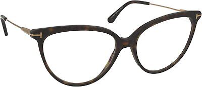 Eyeglasses Tom Ford FT 5688 -B 052 Shiny Classic Dark Havana, Rose Gold/Blue Bl