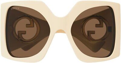 Gucci GG1255S White/Brown 64/20/125 women Sunglasses