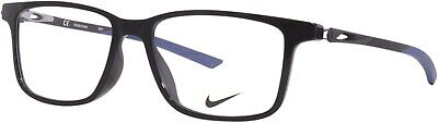 Nike 7145 004 Eyeglasses Men's Black Full Rim Rectangle Shape 53mm