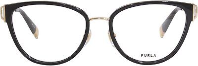 Furla Eyeglasses Women's VFU444 0700 Black 54-17-135mm