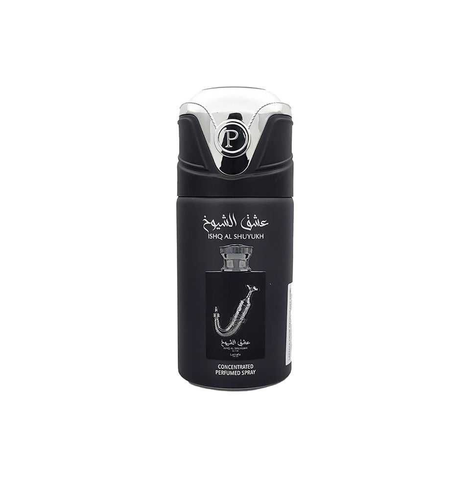 Lattafa Ishq Al Shuyukh Silver Deodorant Concentrated Unisex Perfumed Spray Body 250ml