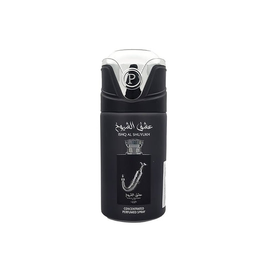 Lattafa Ishq Al Shuyukh Silver Deodorant Concentrated Unisex Perfumed Spray Body 250ml