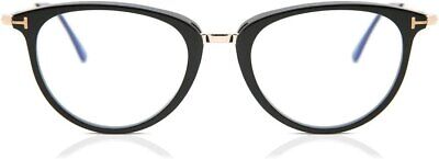 Tom Ford - FT5640-B Shiny Black Round Women Eyeglasses - 51mm, Shiny Black W...