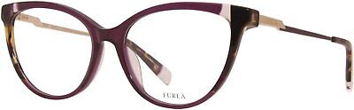 New Furla VFU292 09PW Eyeglasses Women's Purple Full Rim 54x16x135mm