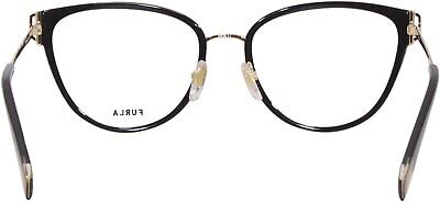 Furla Eyeglasses Women's VFU444 0700 Black 54-17-135mm