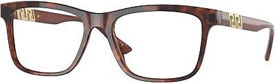 Versace Eyeglasses Frames VE 3319 5354 53-17-145 Havana Monogram Print Italy