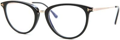 Tom Ford - FT5640-B Shiny Black Round Women Eyeglasses - 51mm, Shiny Black W...