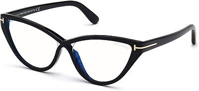 Tom Ford TF 5729-B eyeglasses color 001 Black with Blue Block anti reflective...
