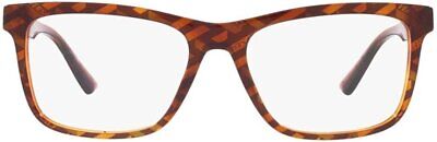 Versace VE 3319 5354 Havana Plastic Square Eyeglasses 55mm